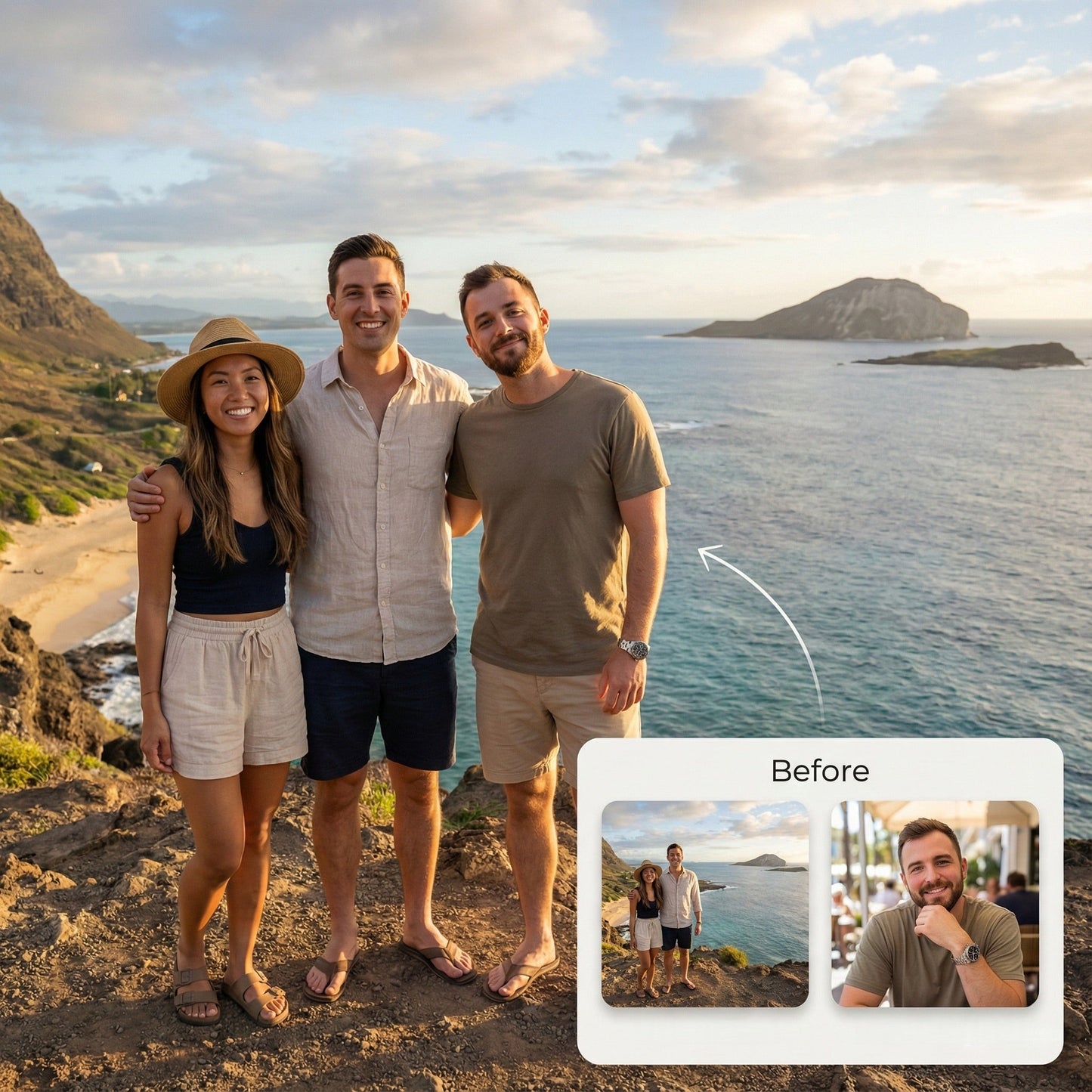 Add Missing Friend to Vacation Photo - Realistic Travel Memory Merge by Phoenix Tree Studio