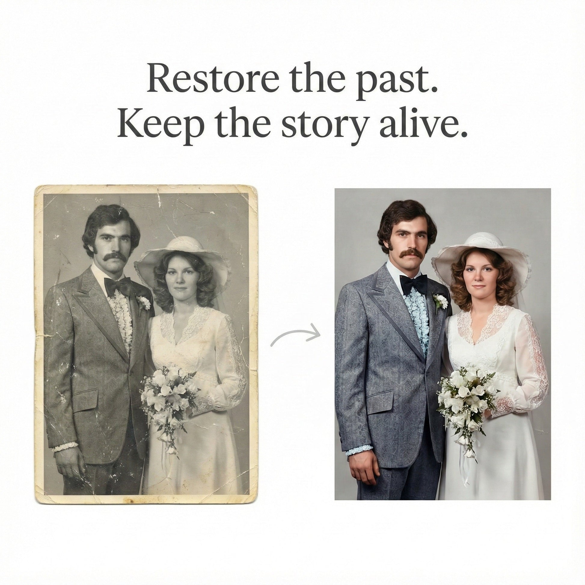Live Memory™ - Old Photo Restoration Service - Repair, Sharpen & Colorize by Phoenix Tree Studio