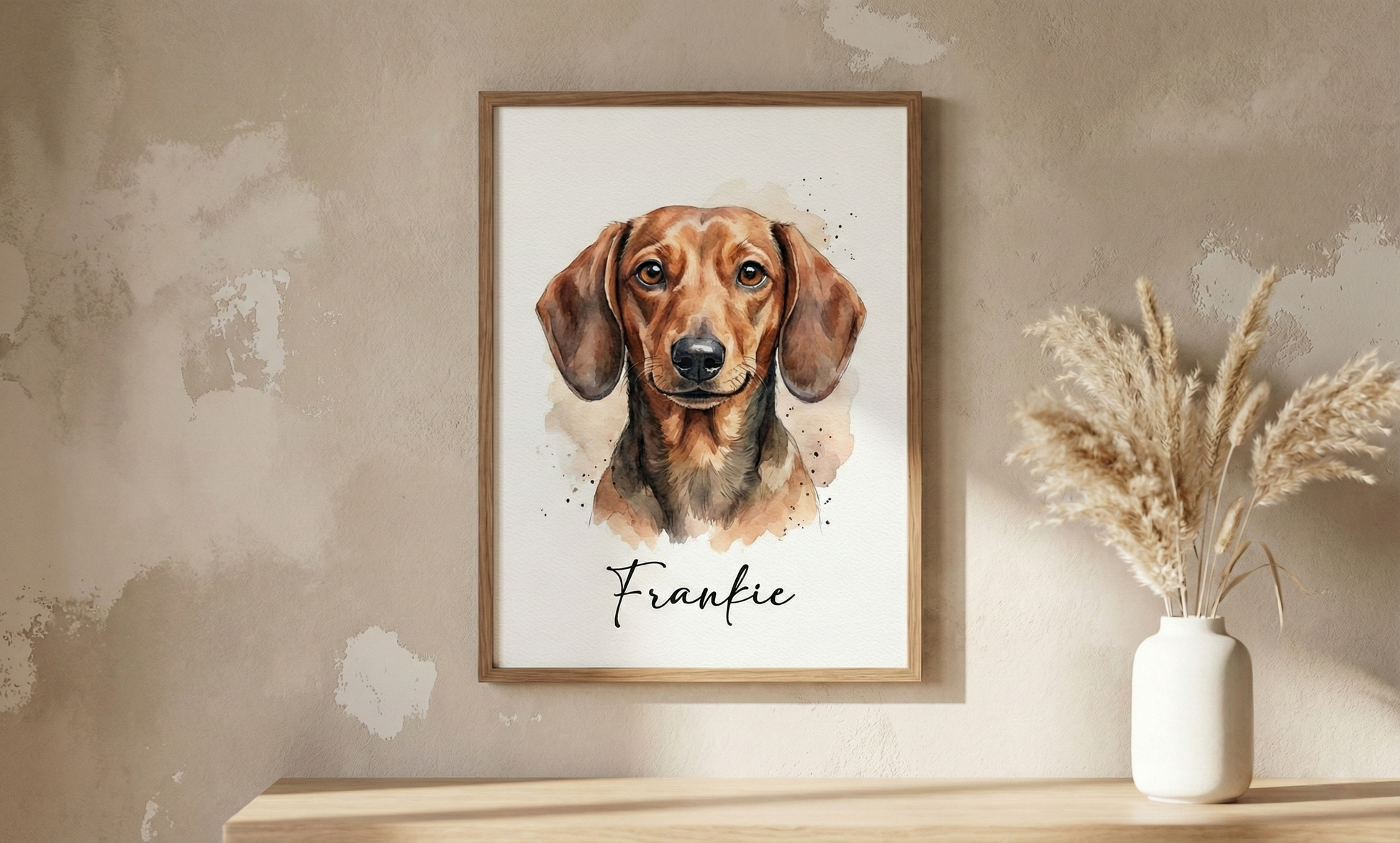 Custom Watercolor Pet Portrait From Photo - Personalized Dog & Cat Art by Phoenix Tree Studio