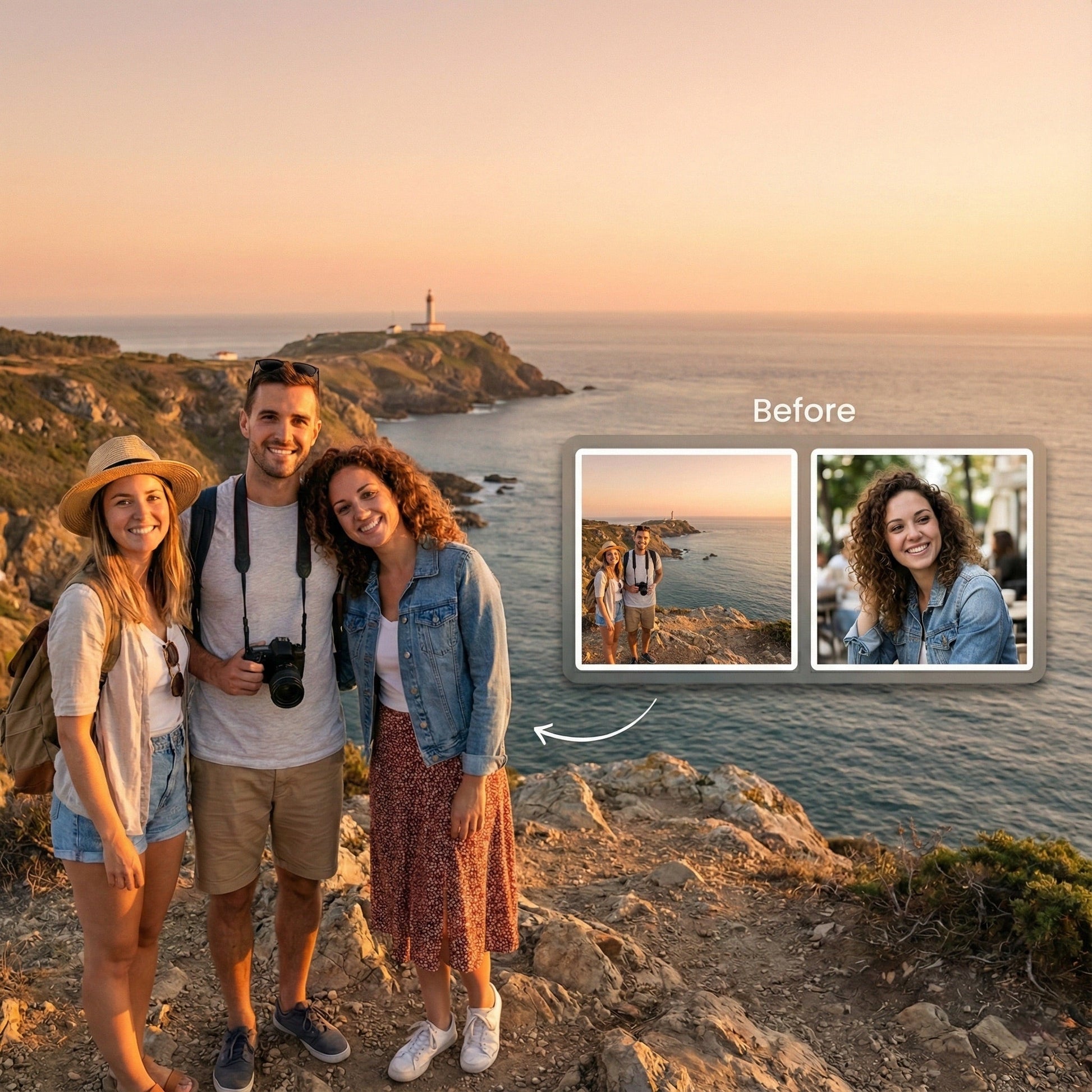 Add Missing Friend to Vacation Photo - Realistic Travel Memory Merge by Phoenix Tree Studio