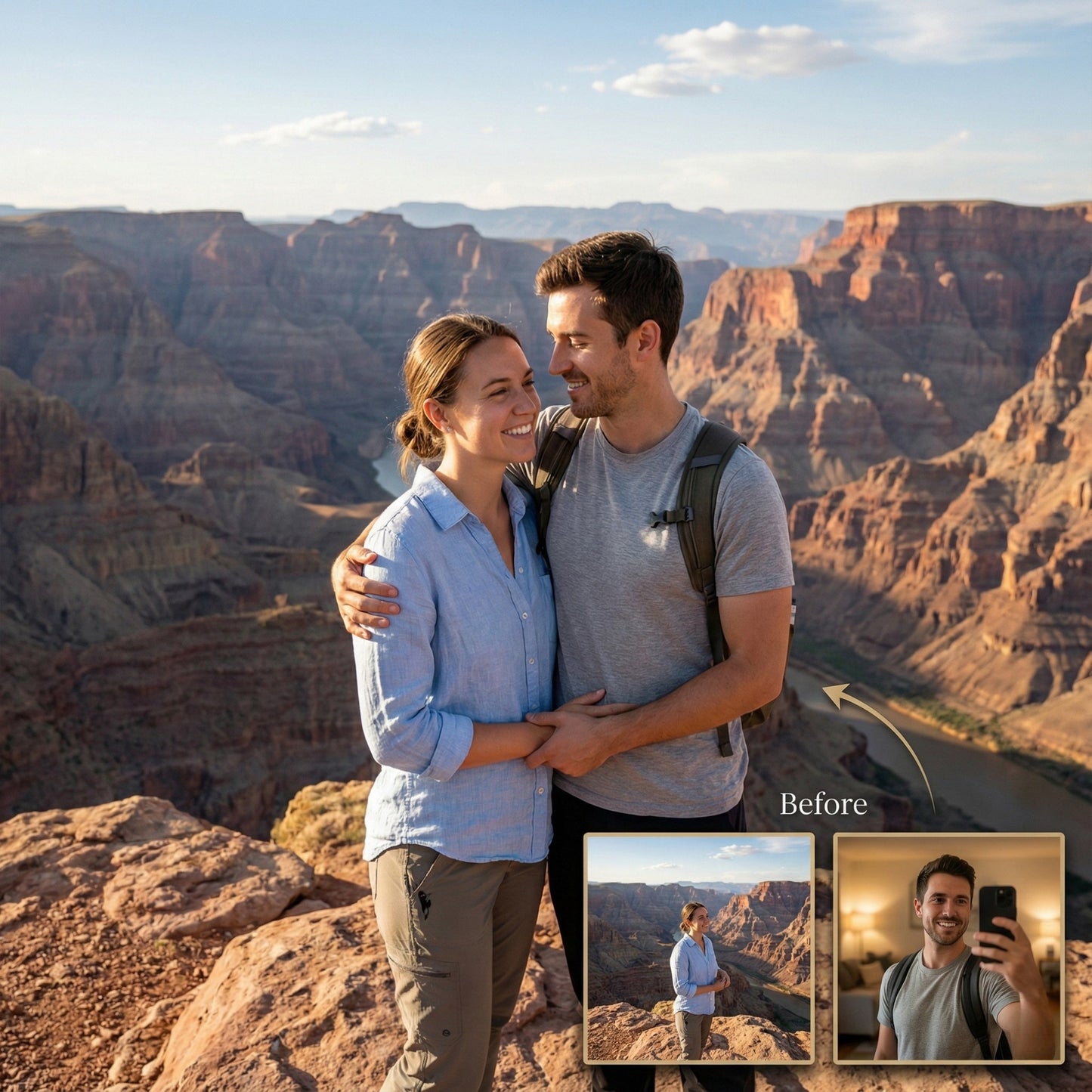 Together Anywhere: Custom Couple Portrait & Realistic Photo Merge Service by Phoenix Tree Studio