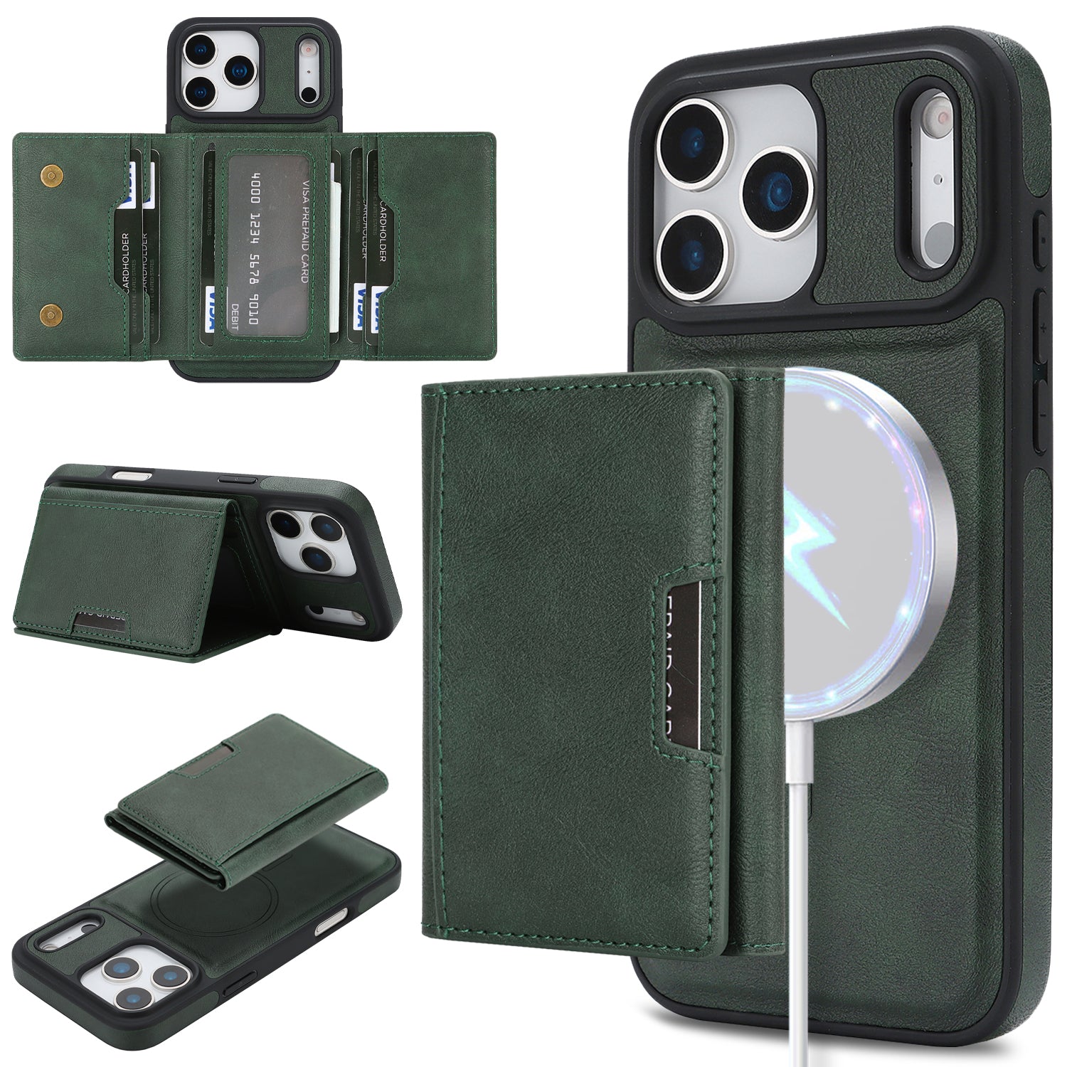 Phoenix Bespoke™: 2-in-1 Magnetic Detachable Wallet Case with MagSafe & Mega Capacity for Samsung S25-S23 Series by Phoenix Tree Studio