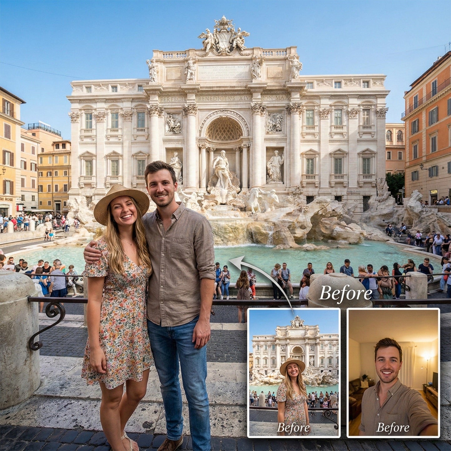 Together Anywhere: Custom Couple Portrait & Realistic Photo Merge Service by Phoenix Tree Studio