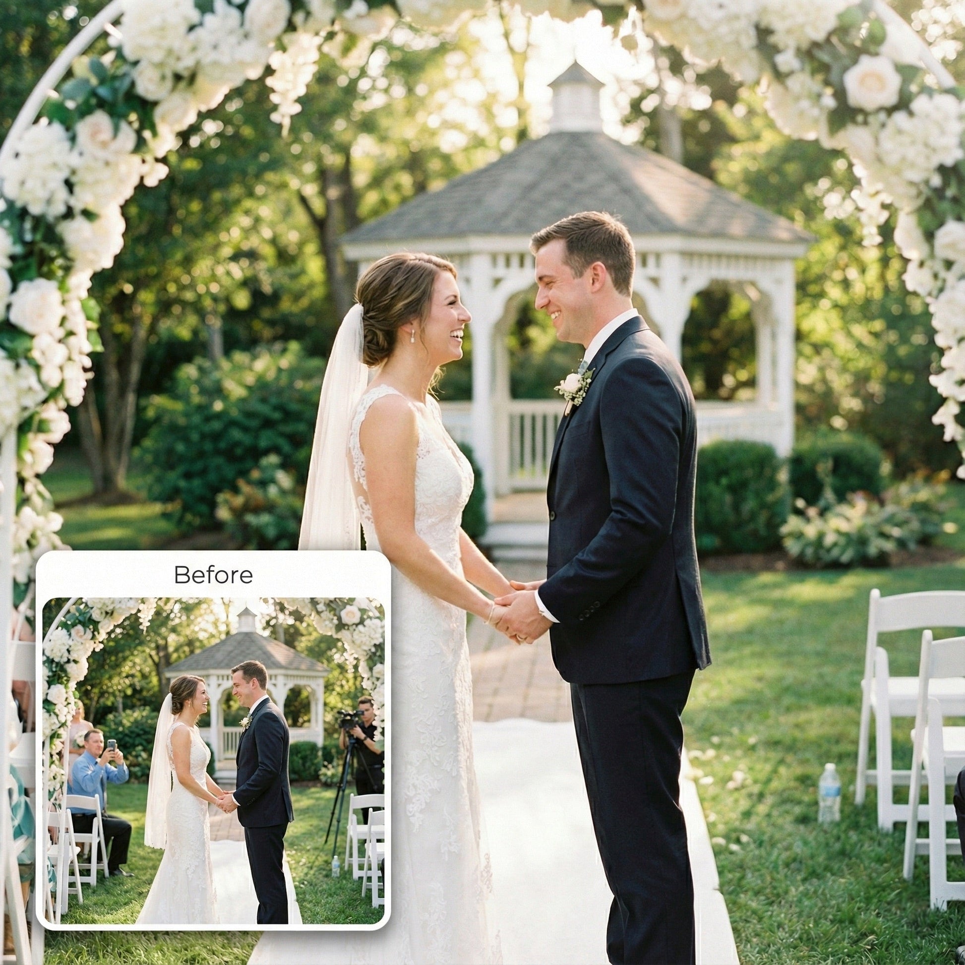 Wedding Photo Rescue: Remove Guests, Staff, or Strangers from Background by Phoenix Tree Studio