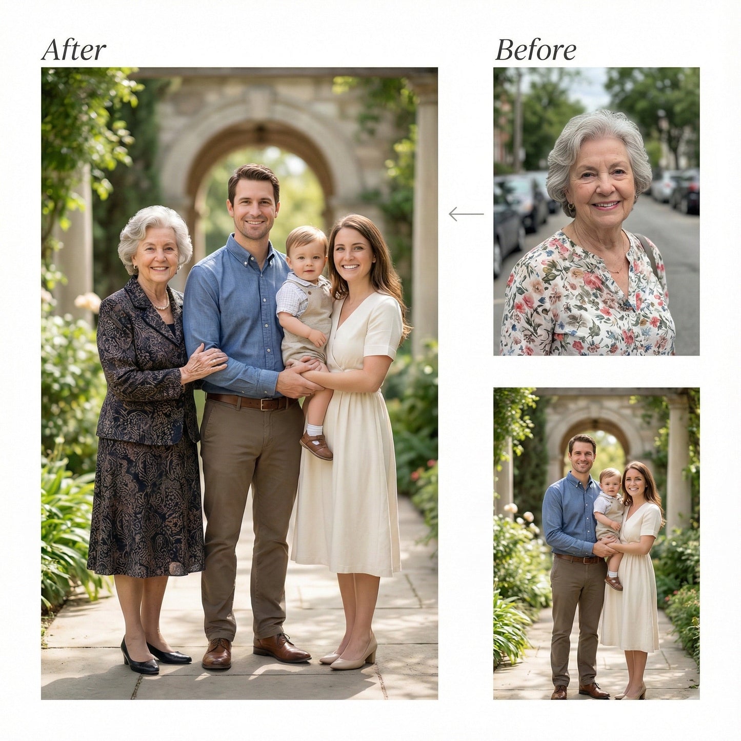 Add Deceased Loved One to Photo - Professional Memorial Family Portrait Service by Phoenix Tree Studio