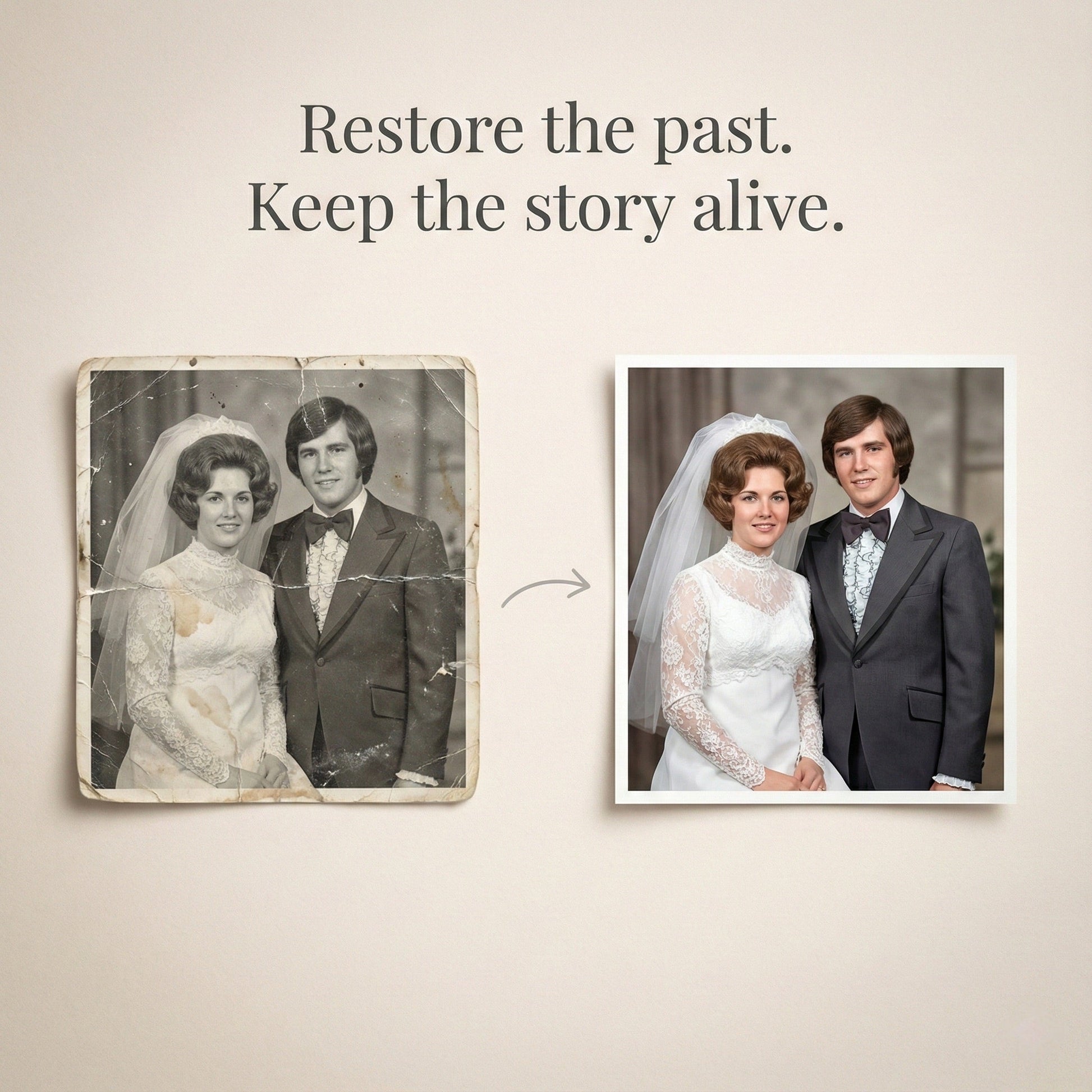 Live Memory™ - Old Photo Restoration Service - Repair, Sharpen & Colorize by Phoenix Tree Studio