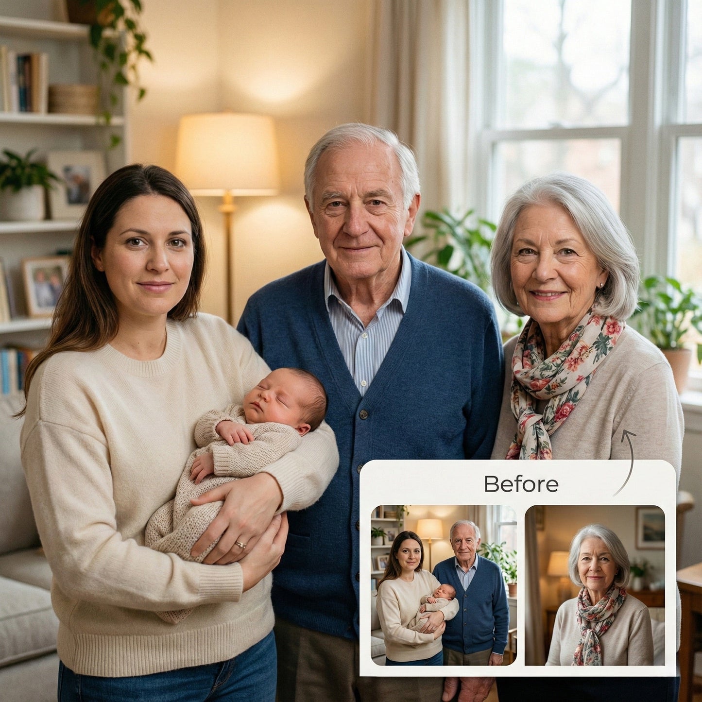 Add Deceased Loved One to Newborn Photo - The Meeting That Never Happened by Phoenix Tree Studio