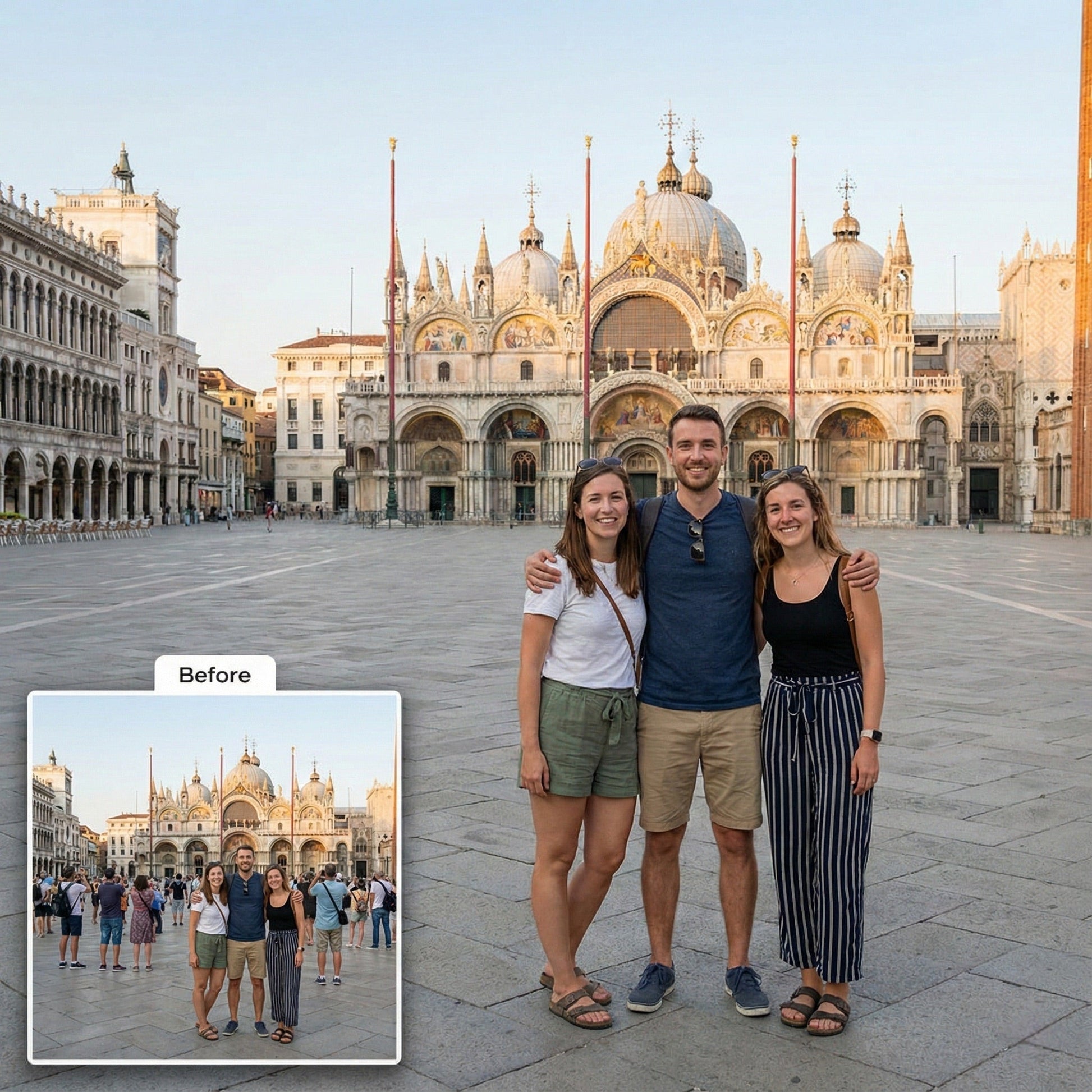 Remove Tourists & Crowds from Travel Photo - Realistic Landmark Cleanup Service by Phoenix Tree Studio