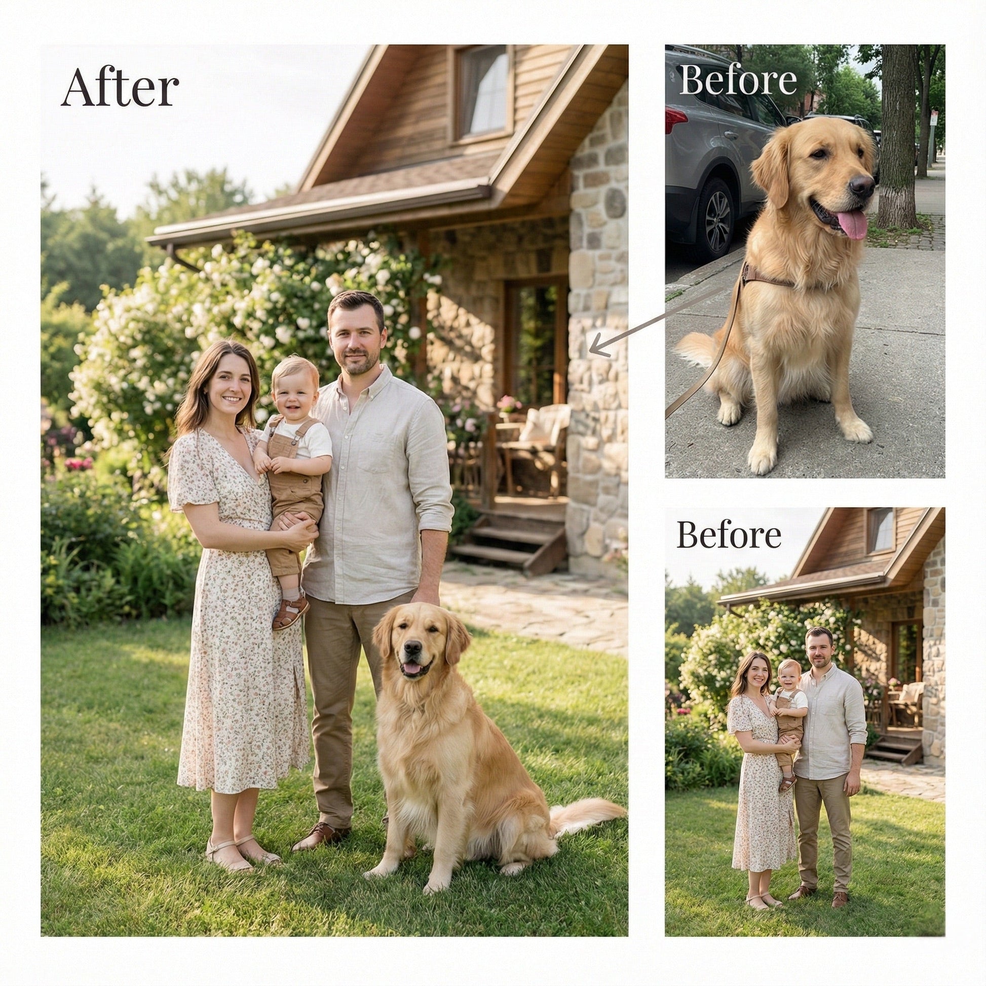 Add Deceased Loved One to Photo - Professional Memorial Family Portrait Service by Phoenix Tree Studio