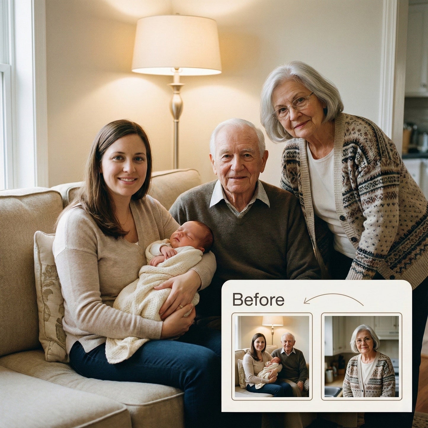 Add Deceased Loved One to Newborn Photo - The Meeting That Never Happened by Phoenix Tree Studio