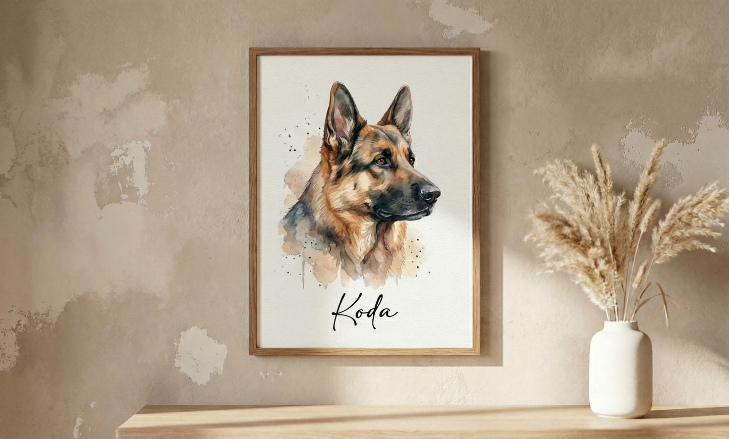Custom Watercolor Pet Portrait From Photo - Personalized Dog & Cat Art by Phoenix Tree Studio