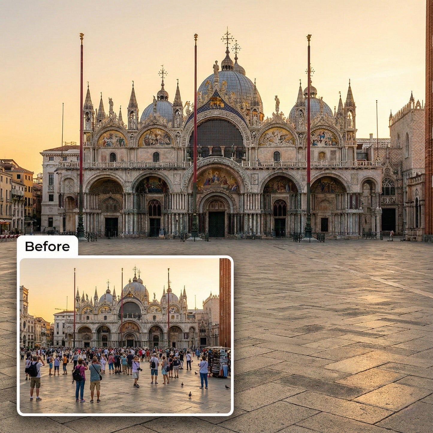 Remove Tourists & Crowds from Travel Photo - Realistic Landmark Cleanup Service by Phoenix Tree Studio