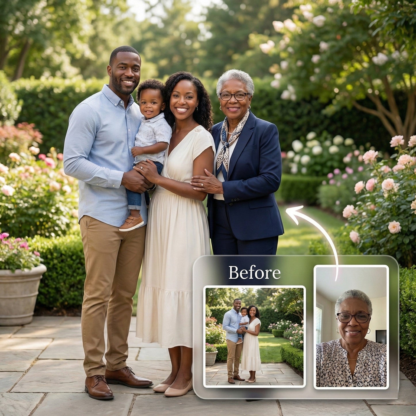 Add Deceased Loved One to Photo - Professional Memorial Family Portrait Service by Phoenix Tree Studio