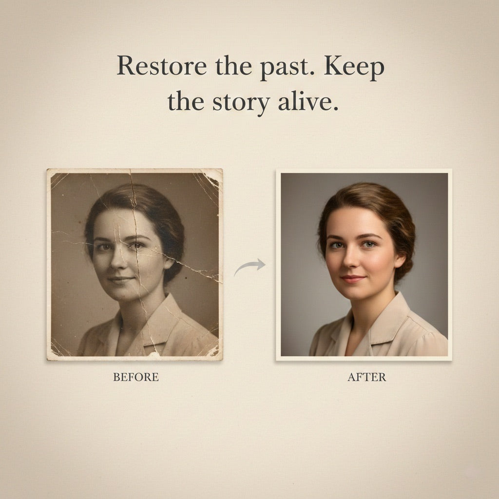 Live Memory™ - Old Photo Restoration Service - Repair, Sharpen & Colorize by Phoenix Tree Studio