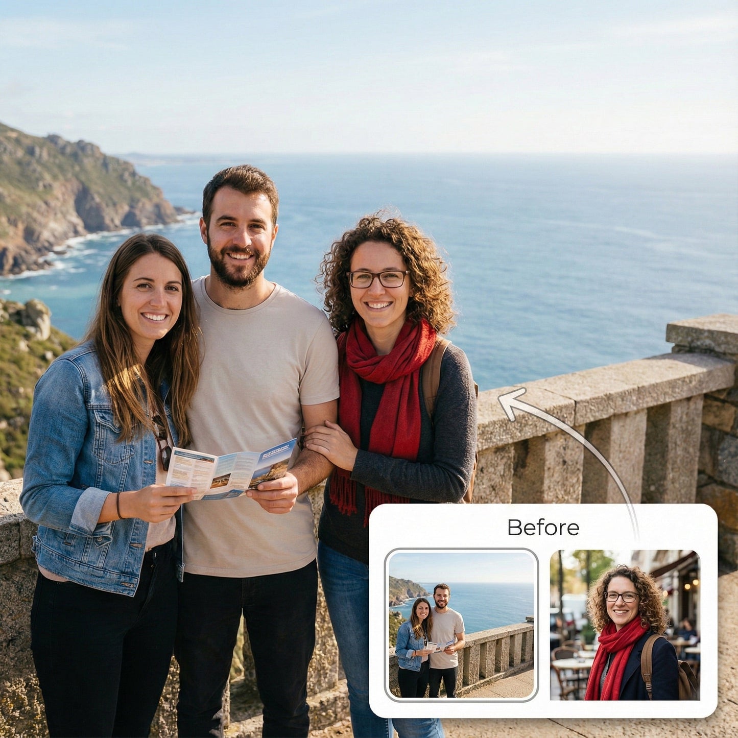 Add Missing Friend to Vacation Photo - Realistic Travel Memory Merge by Phoenix Tree Studio