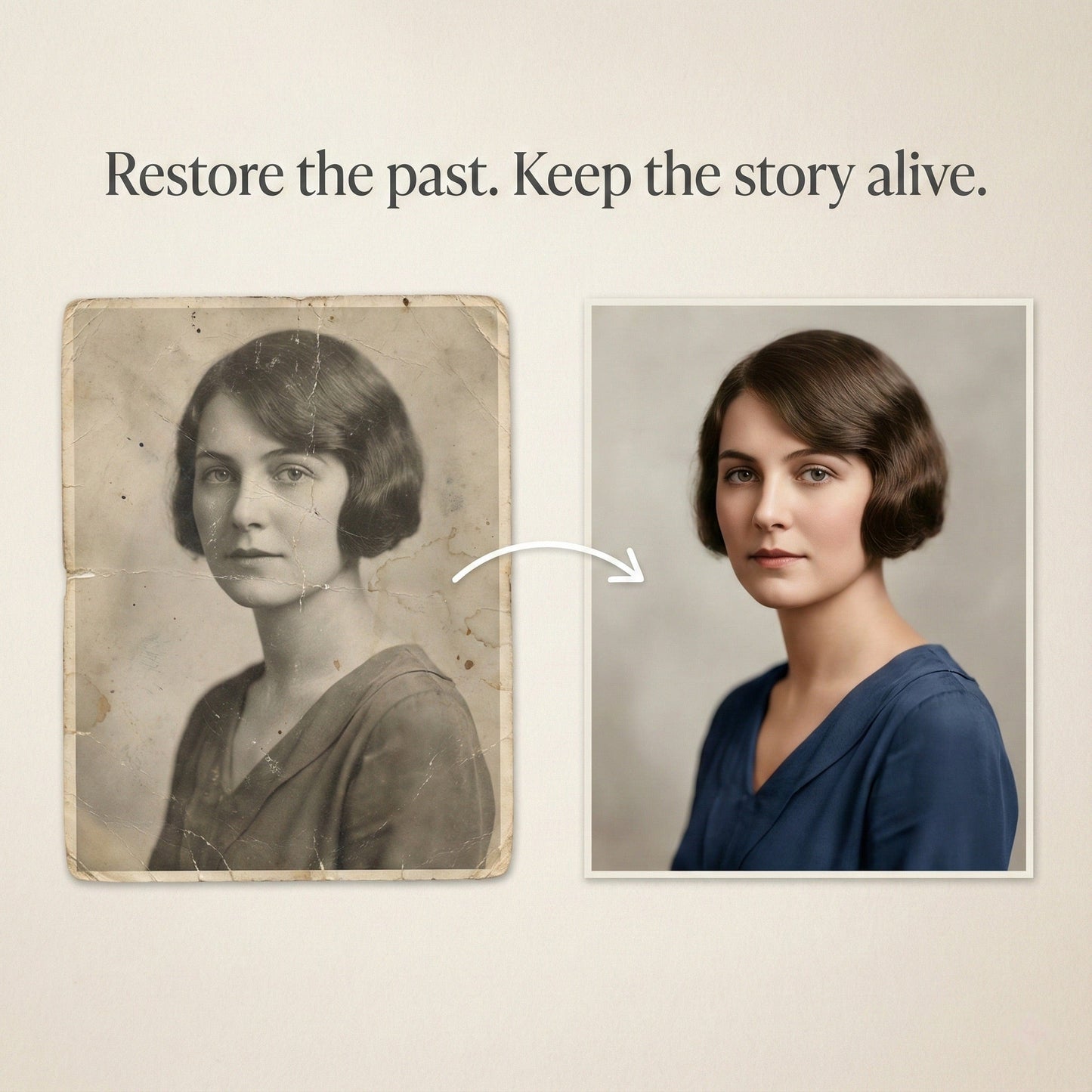 Live Memory™ - Old Photo Restoration Service - Repair, Sharpen & Colorize by Phoenix Tree Studio