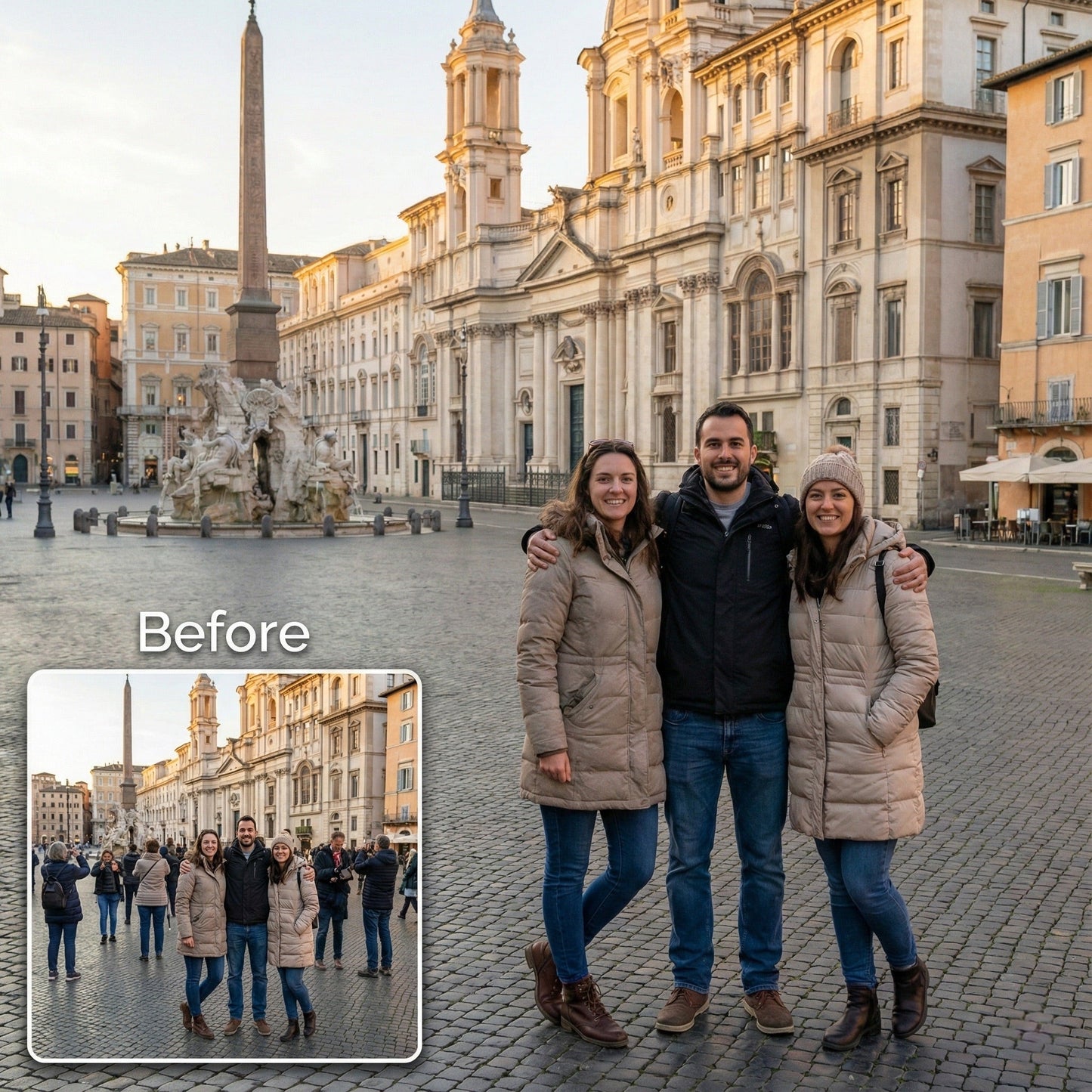 Remove Tourists & Crowds from Travel Photo - Realistic Landmark Cleanup Service by Phoenix Tree Studio