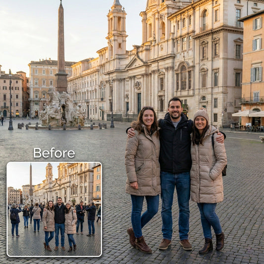 Remove Tourists & Crowds from Travel Photo - Realistic Landmark Cleanup Service by Phoenix Tree Studio
