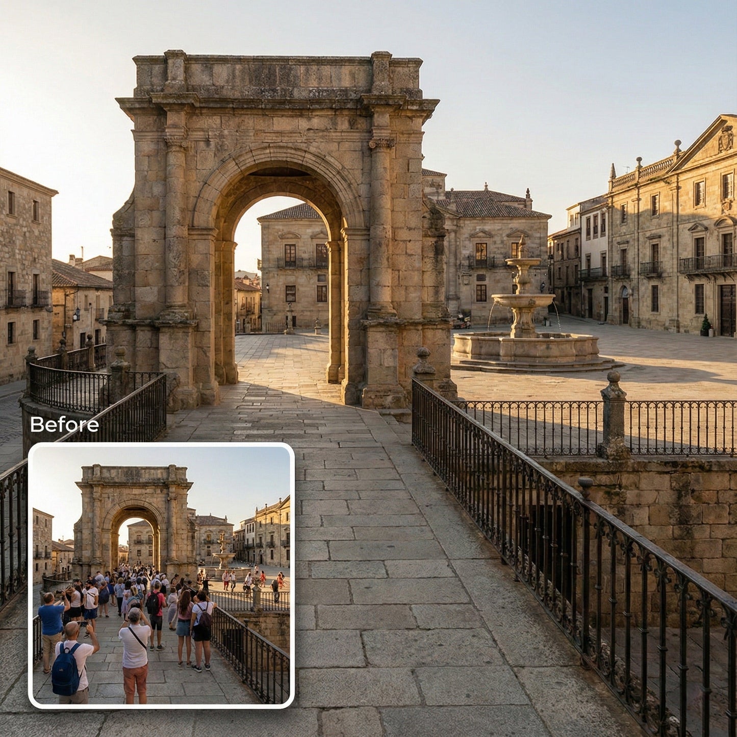 Remove Tourists & Crowds from Travel Photo - Realistic Landmark Cleanup Service by Phoenix Tree Studio