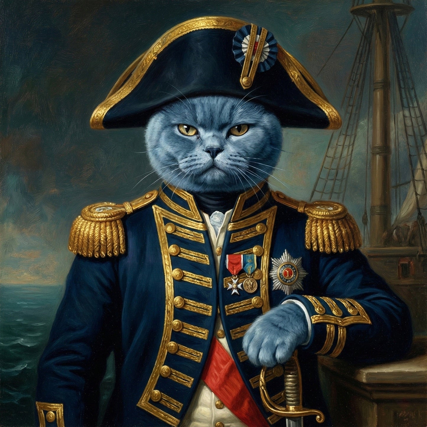 Custom Renaissance Pet Portrait - Royal Style Digital Oil Painting by Phoenix Tree Studio