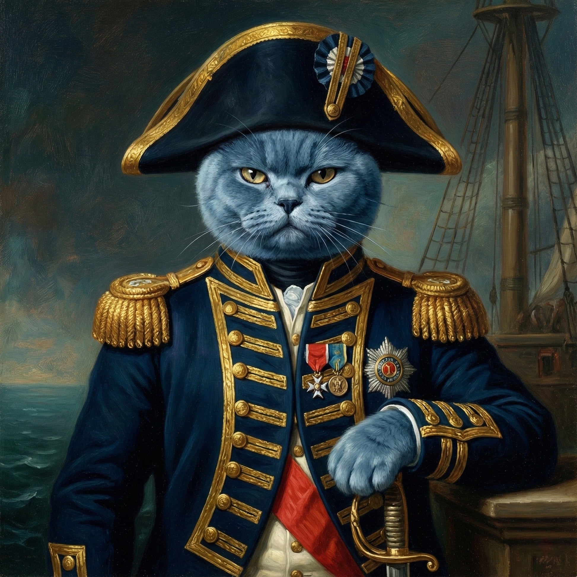 Custom Renaissance Pet Portrait - Royal Style Digital Oil Painting by Phoenix Tree Studio