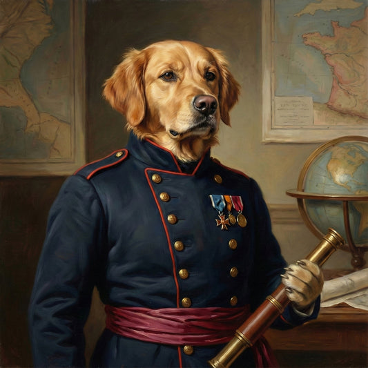 Custom Renaissance Pet Portrait - Royal Style Digital Oil Painting by Phoenix Tree Studio