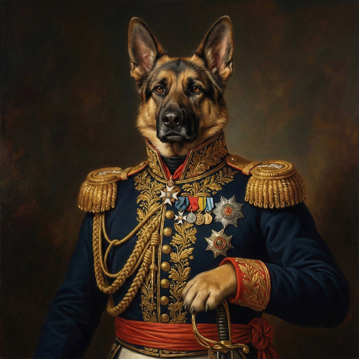 Custom Renaissance Pet Portrait - Royal Style Digital Oil Painting by Phoenix Tree Studio