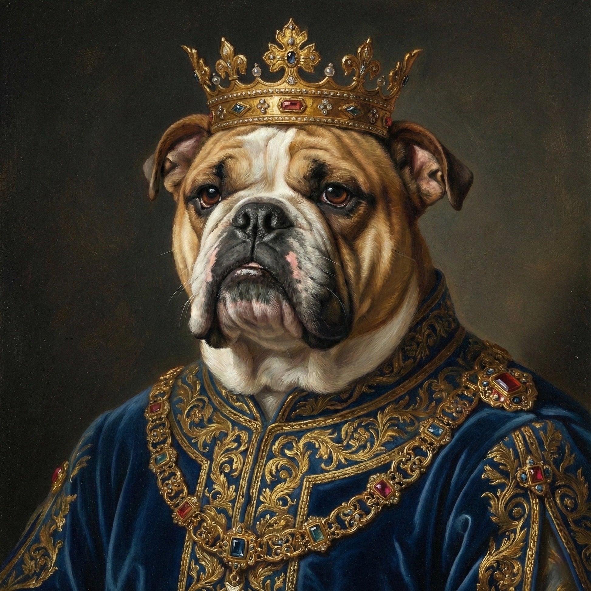 Custom Renaissance Pet Portrait - Royal Style Digital Oil Painting by Phoenix Tree Studio