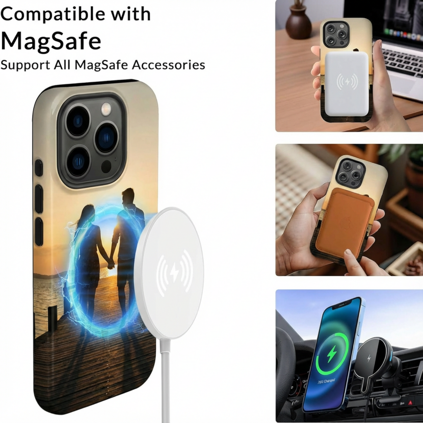 Custom Photo MagSafe Case | Glossy Finish | Personalized iPhone Memory Gift by Phoenix Tree Studio