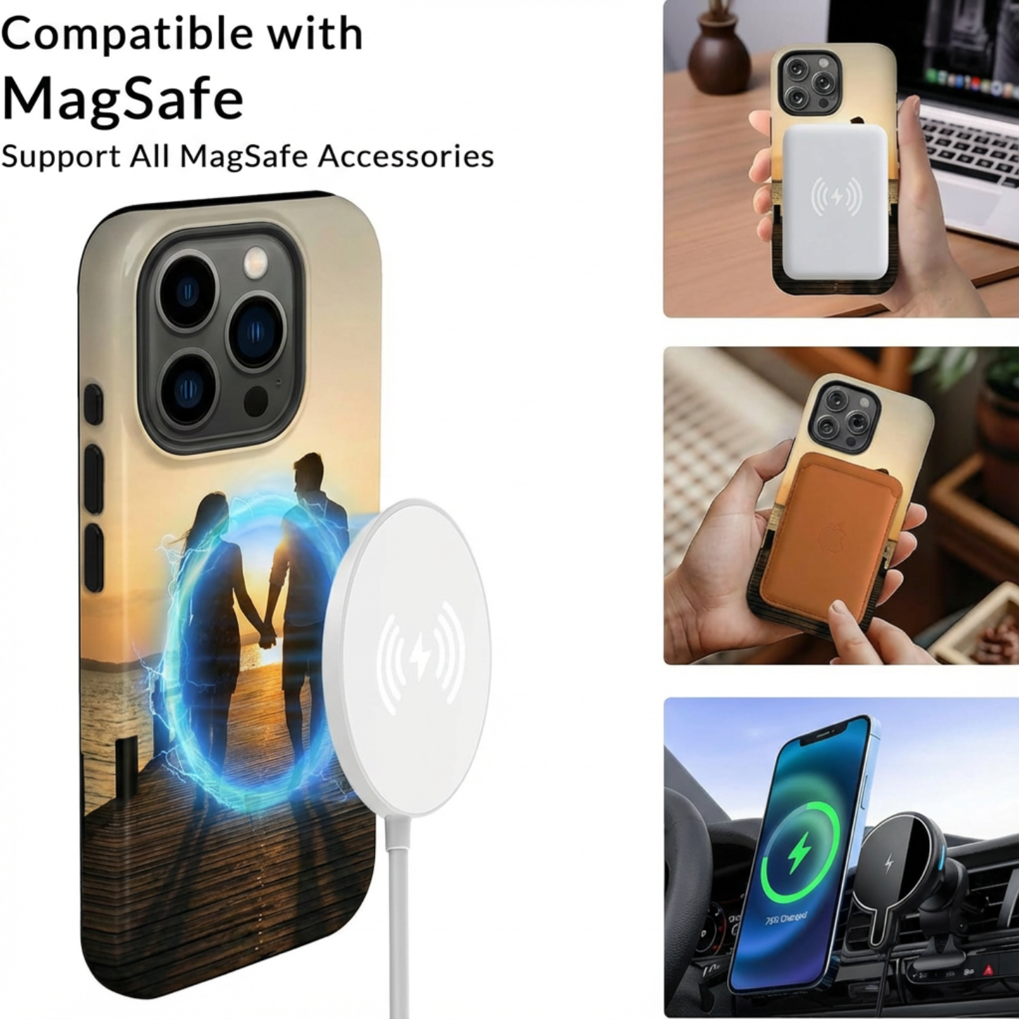 Custom Photo MagSafe Case | Glossy Finish | Personalized iPhone Memory Gift by Phoenix Tree Studio