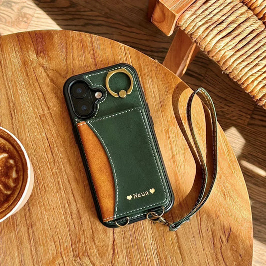 Phoenix Bespoke™: Chic Vegan Leather Wallet Case with Gold Ring for Google Pixel 9/8 by Phoenix Tree Studio