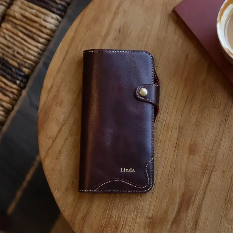 Phoenix Bespoke™: Personalized Genuine Leather Wallet & Folio Case for Samsung S25/S24 Series by Phoenix Tree Studio