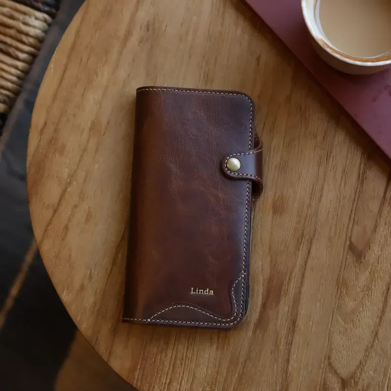 Phoenix Bespoke™: Personalized Genuine Leather Wallet & Folio Case for Samsung S25/S24 Series by Phoenix Tree Studio