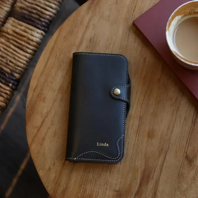 Phoenix Bespoke™: Personalized Genuine Leather Wallet & Folio Case for Samsung S25/S24 Series by Phoenix Tree Studio