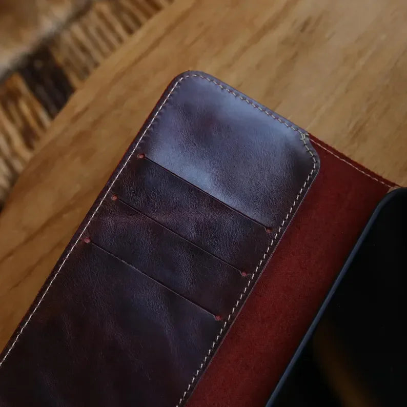 Phoenix Bespoke™: Personalized Genuine Leather Wallet & Folio Case for Samsung S25/S24 Series by Phoenix Tree Studio