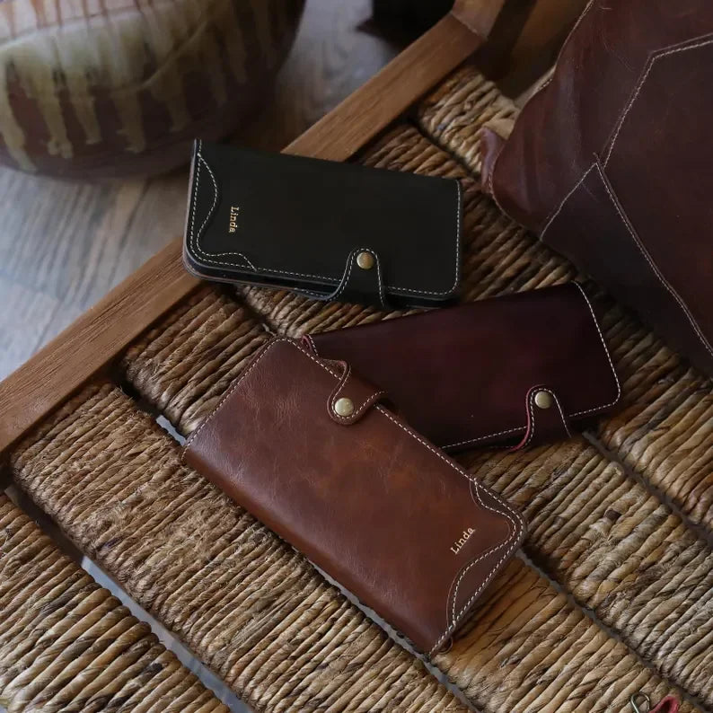 Phoenix Bespoke™: Personalized Genuine Leather Wallet & Folio Case for Samsung S25/S24 Series by Phoenix Tree Studio