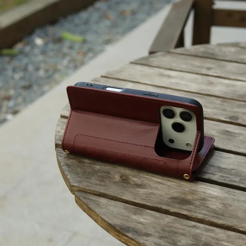 Phoenix Bespoke™: Luxury Quilted Crossbody Wallet Case with Zipper & Custom Stamping for Google Pixel 9/8/7 by Phoenix Tree Studio