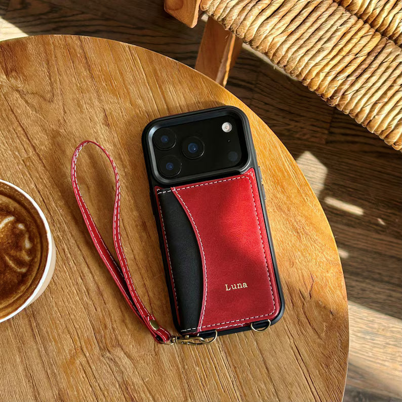 Phoenix Bespoke™: Chic Vegan Leather Wallet Case with Gold Ring for Google Pixel 9/8 by Phoenix Tree Studio