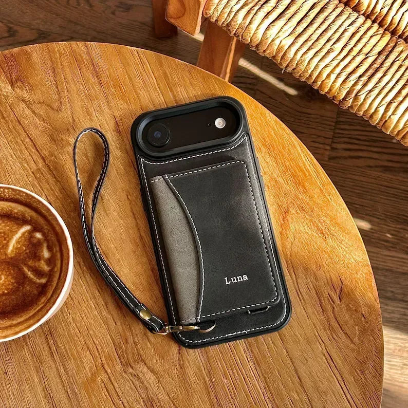 Phoenix Bespoke™: Chic Vegan Leather Wallet Case with Gold Ring for Google Pixel 9/8 by Phoenix Tree Studio