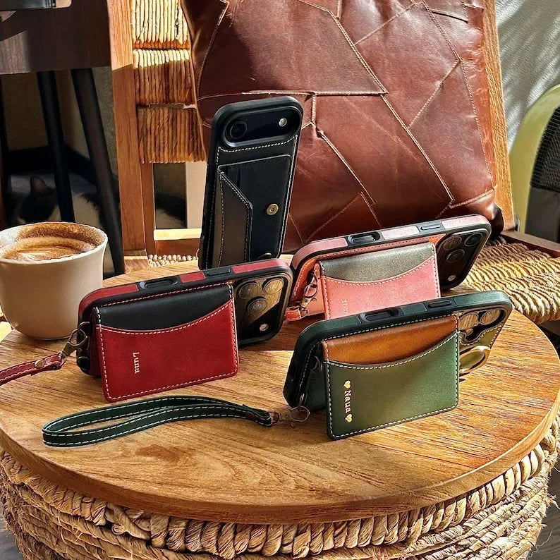 Phoenix Bespoke™: Chic Vegan Leather Wallet Case with Gold Ring for Google Pixel 9/8 by Phoenix Tree Studio