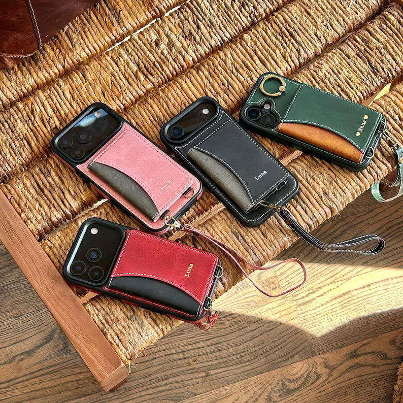 Phoenix Bespoke™: Chic Vegan Leather Wallet Case with Gold Ring for Google Pixel 9/8 by Phoenix Tree Studio