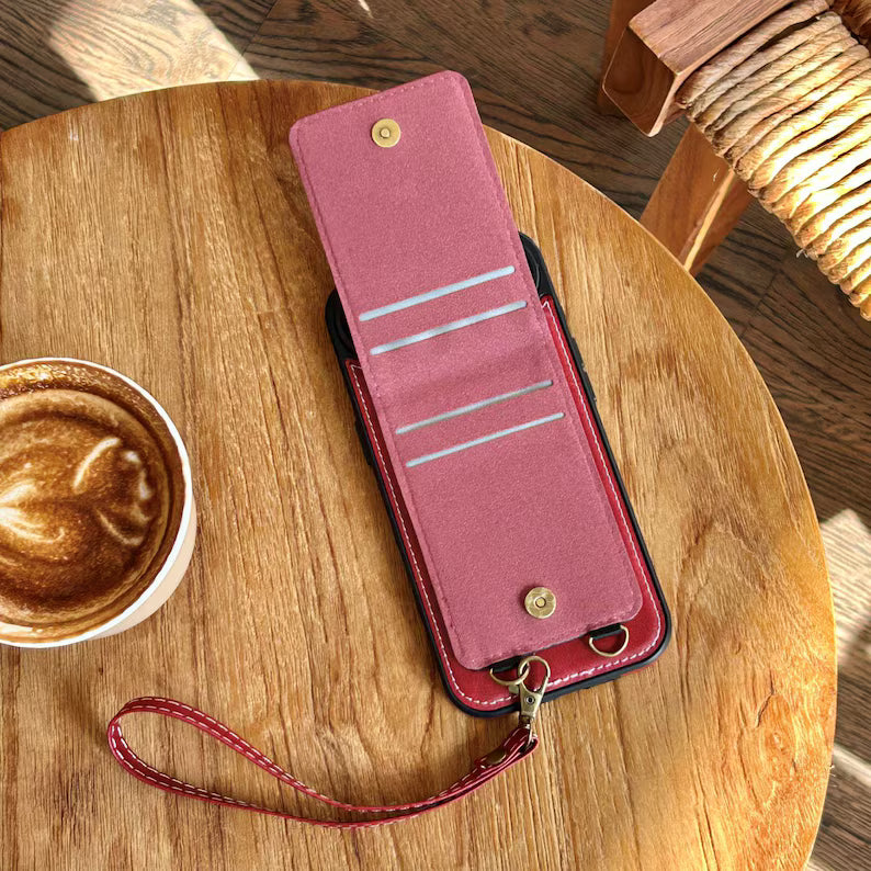 Phoenix Bespoke™: Retro Color-Block Wallet Case with Ring Stand & Wrist Strap for Google Pixel 9/8 by Phoenix Tree Studio