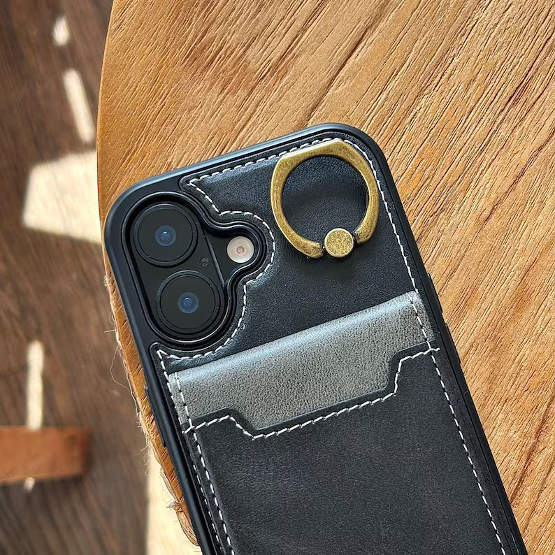 Phoenix Bespoke™: Retro Color-Block Wallet Case with Ring Stand & Wrist Strap for Google Pixel 9/8 by Phoenix Tree Studio